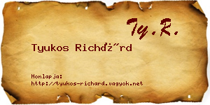 Tyukos Richárd névjegykártya
